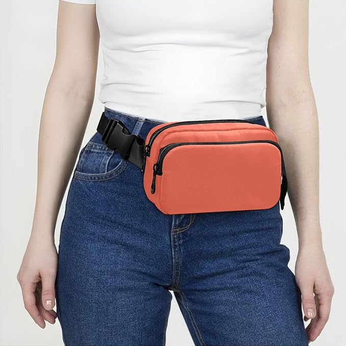 Fanny Pack for Women Men Water Resistant Fashion Waist Packs with Adjustable Strap Belt Bag for Travel Workout Jogging Hiking Tomato