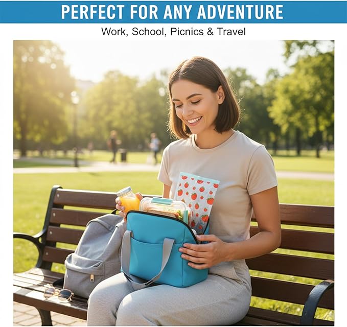 4pcs Ice Packs for Lunch Boxes & Coolers - Reusable,Lightweight Cooler Ice Pack for Food Freshness, Drinks Freezer - Non-Toxic Cooler for Picnic, School, Sports & Camping