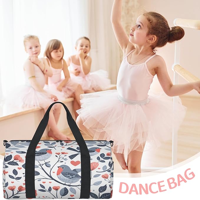 Birds Print Travel Duffle Bag for Women Men, Overnight Weekender Bag, Carry on Tote for Sport Gym