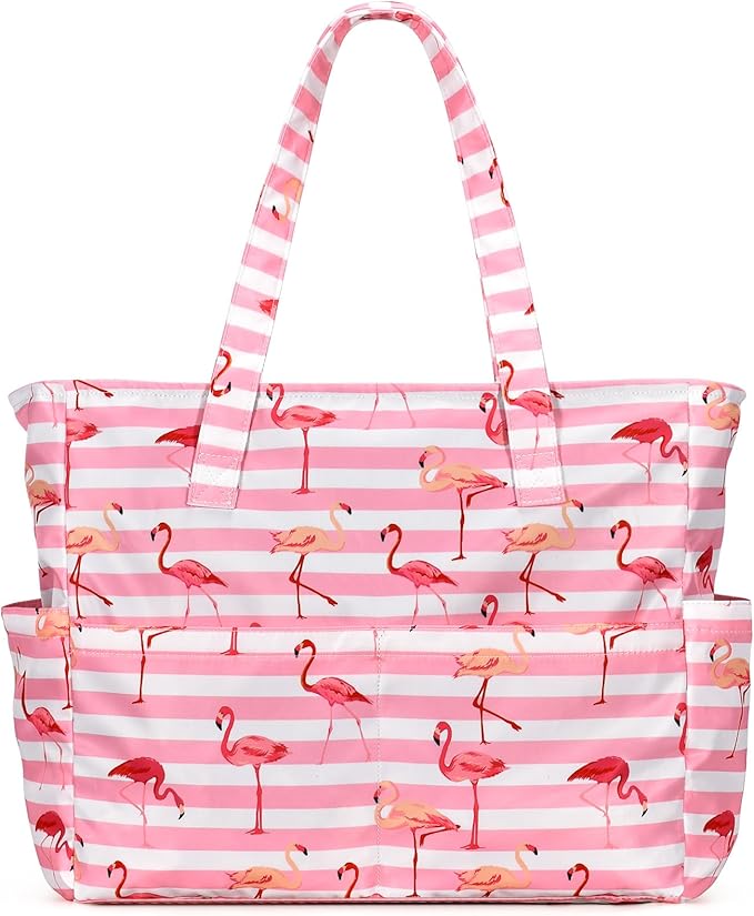 oscaurt Beach Bags for Women Large Waterproof Sandproof Beach Tote Swim Pool Bag with Zipper for Travel Vacation Essentials