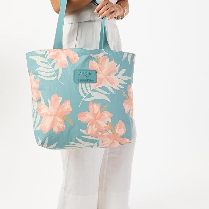 ALOHA Collection Day Tripper Tote | Lightweight, Packable, and Splash-Proof Beach Tote Bag | Easy to Clean