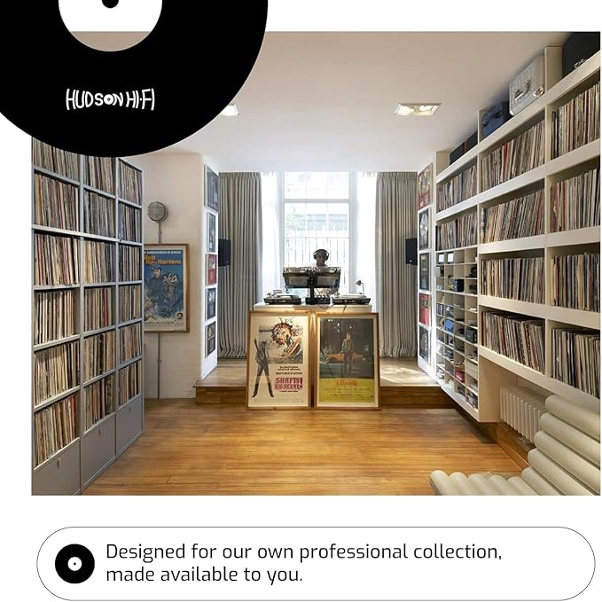 Hudson Hi-Fi Anti-Static Vinyl Record Sleeves - Durable Clear Disc Sleeves- Protect Your LP Albums from Scratches, Dust & Dirt - Acid-Free Rice Paper Disc Covers, 50x Outer Sleeves