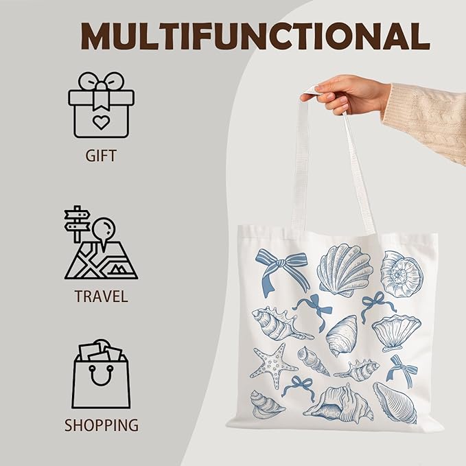 FBB Ocaen Beachy Ocean Sea Fish Reusable Grocery Shopping Bag