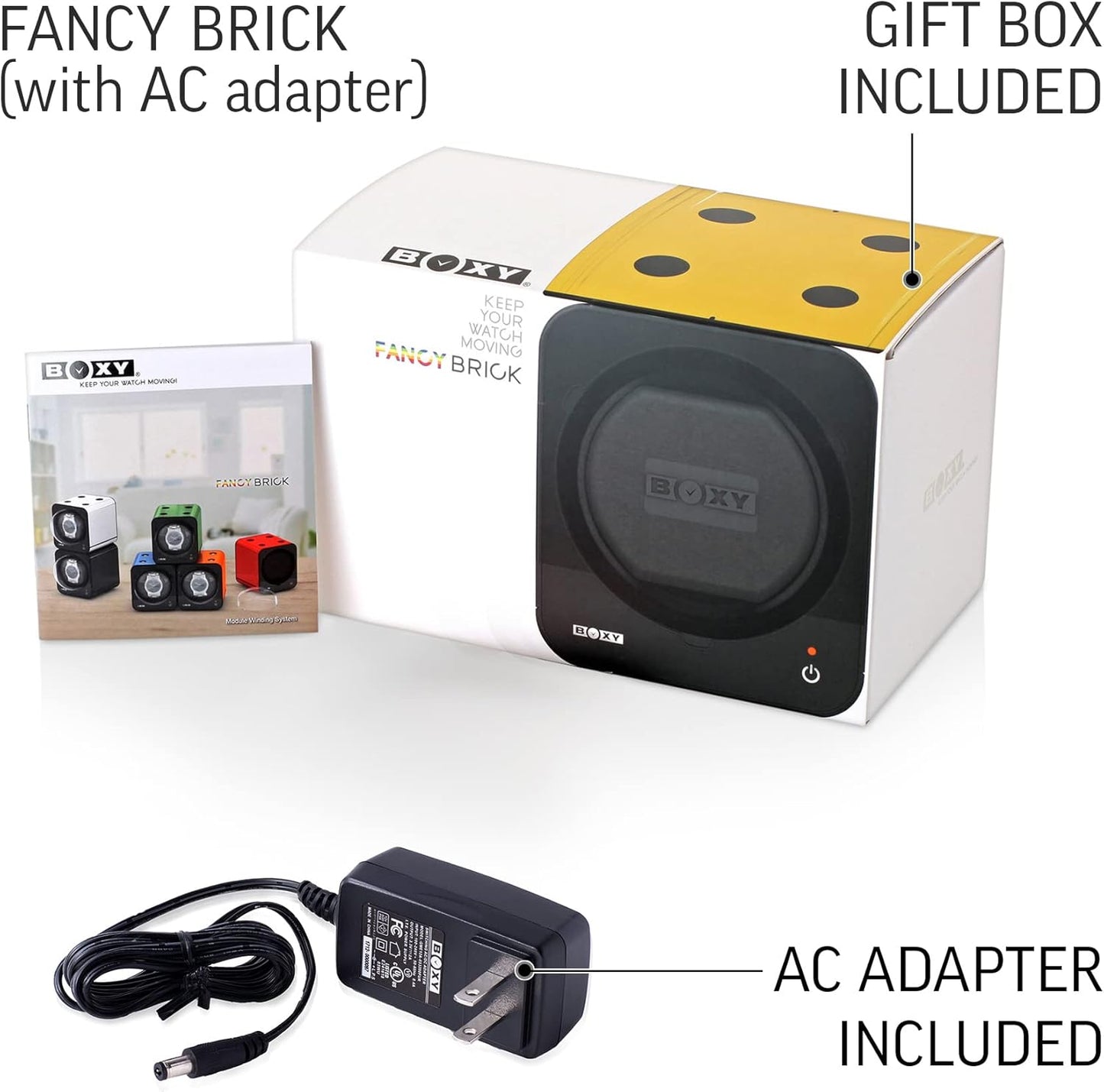 Watch Winder for Automatic Watch with Vertical Rotor Stop (with AC Adapter)