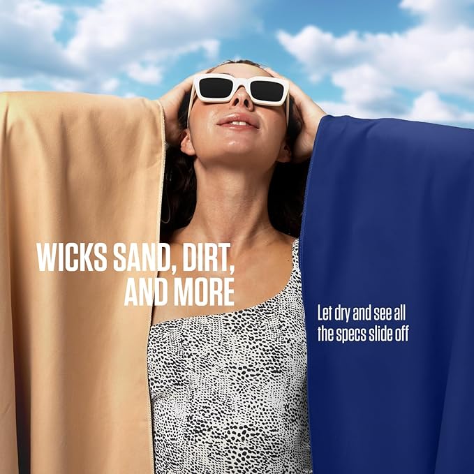 VENTURE 4TH Travel Money Belt & Quick Dry Towel Set - Ideal for Vacations, Backpacking & Business Trips - XL Travel Towel