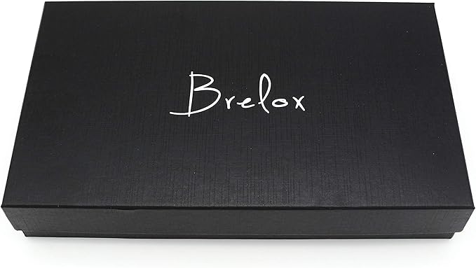 Brelox Travel Wallet Family Passport Holder - RFID Document Organizer for 4 5 6 passports - Genuine Leather - Black