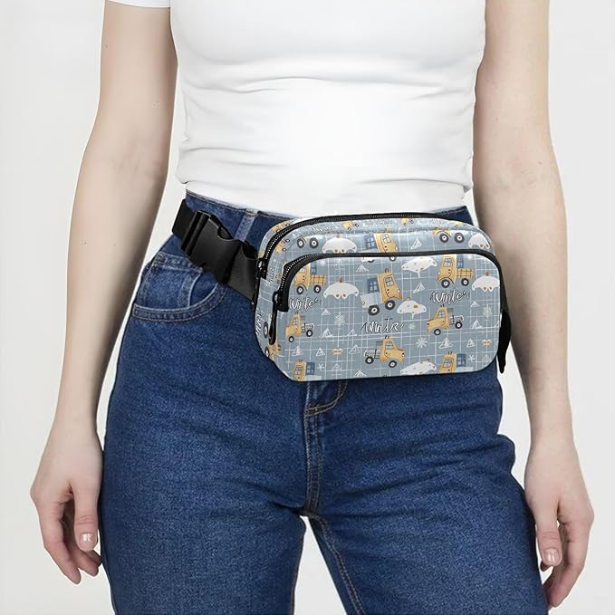 Kawaii Snow Trunk Fanny Pack for Women Men Water Resistant Fashion Waist Packs with Adjustable Strap Belt Bag for Travel Workout Jogging Hiking 21219434