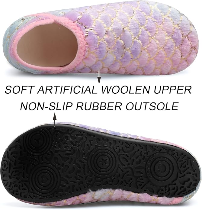 Scurtain Unisex Adults Rubber Sole Slippers