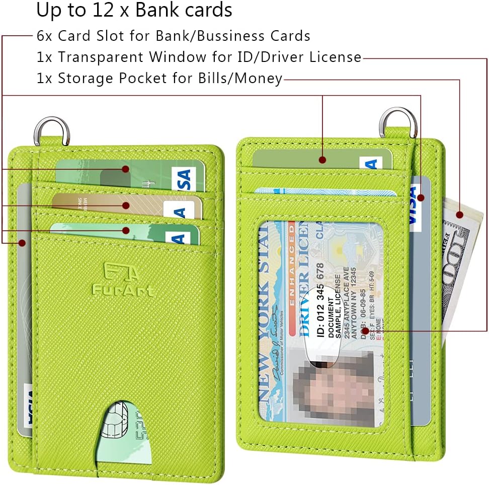 FurArt Slim Minimalist Wallet, Front Pocket Wallets, RFID Blocking, Credit Card Holder for Men & Women