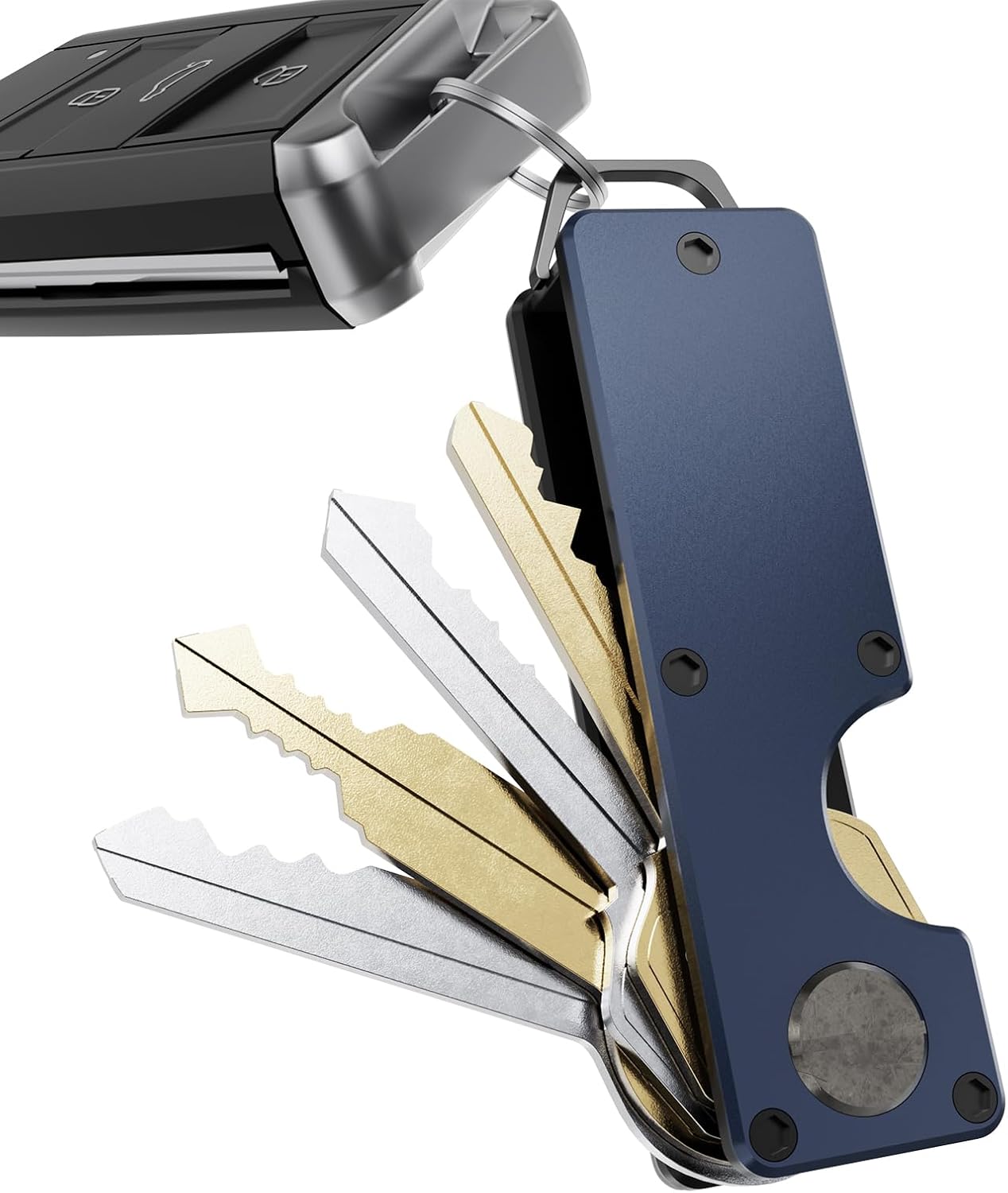 Key Organizer Compact Key Holder Metal Key Chain Minimalist key case key holder for keychain Secures 1-5 Keys