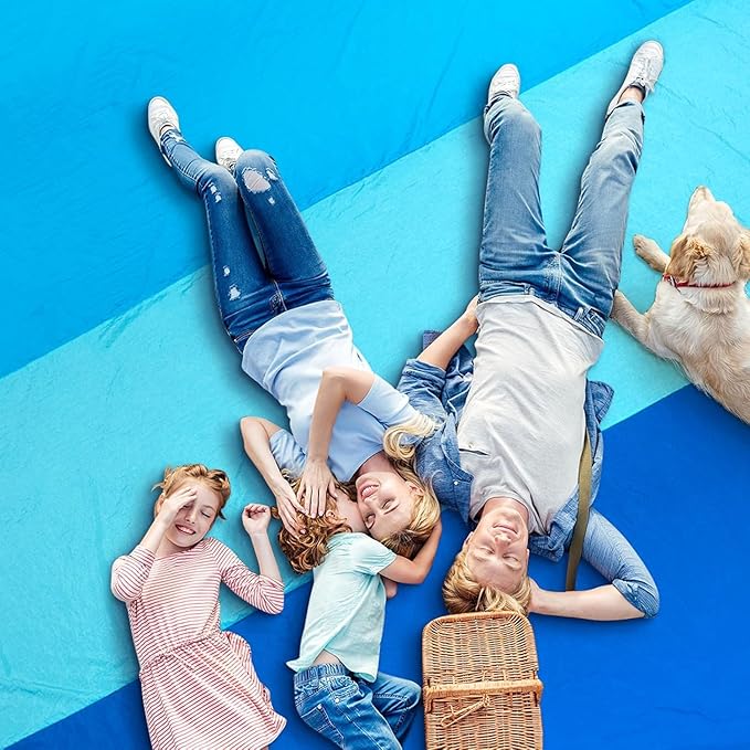 Beach Blanket 78''X81'' 4-7 Adults Quick Drying Outdoor Picnic Mat Accessories for Travel, Hiking,Drying&Compact&Lightweight,Picnic Mat Vacation Essentials for Beach Camping Travel