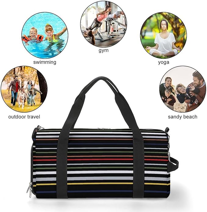 Gym Bag for Men & Women with Shoe Compartment Duffle Bag for Travel Sports Weekender Fitness Overnight