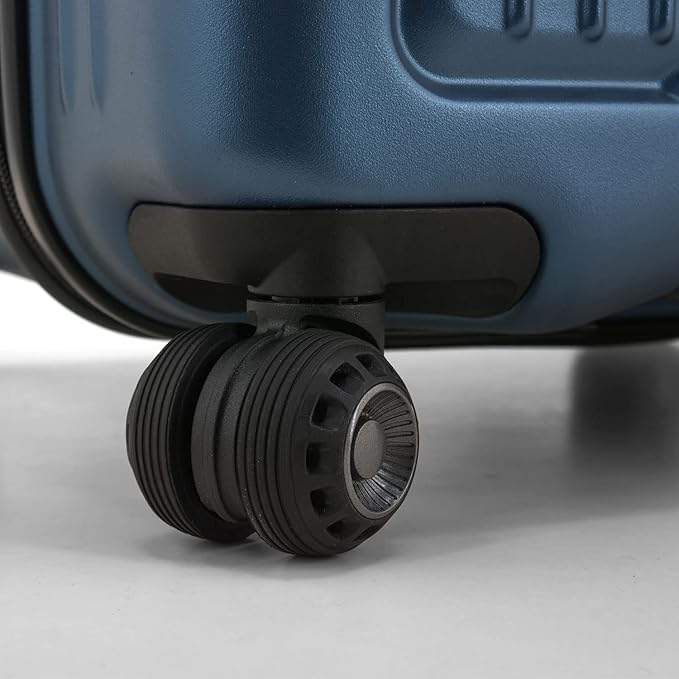 Traveler's Choice Ultimax II Polycarbonate Hardside Luggage with Spinner Wheels, Matte Navy, 28-Inch Medium Trunk