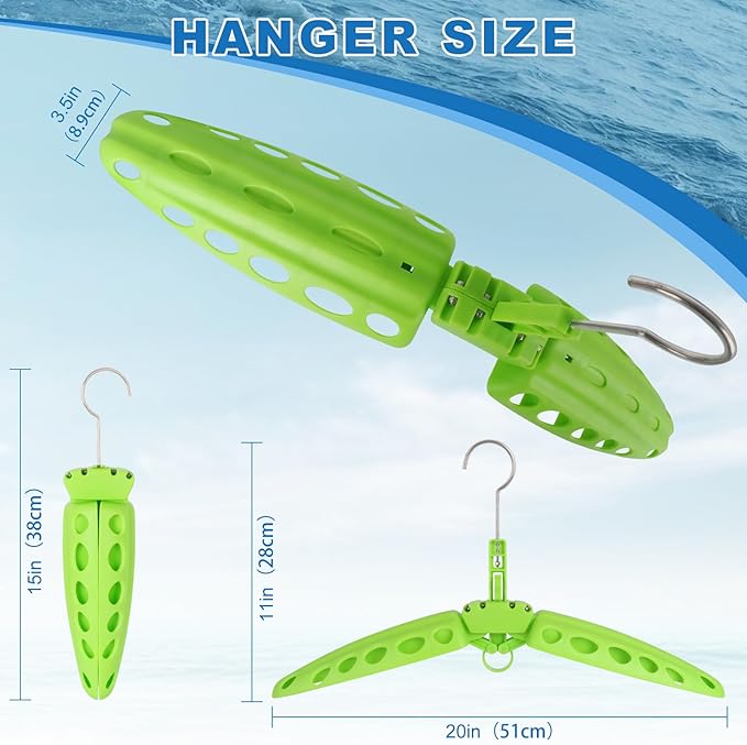 Wetsuit Hanger, Gimilife Surfing & Scuba Diving Accessory, Perfect to Dry Wetsuit Drysuit Life Jacket or BCD, Quick Dry Foldable & Vented Dryer for Wetsuite Dry Suit(1 PCS )