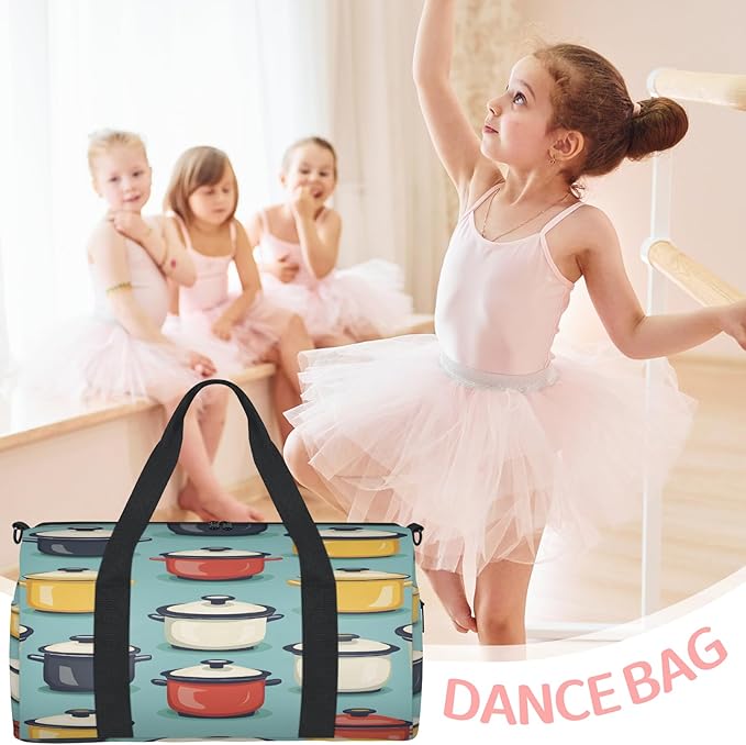 Colorful Pot Travel Duffle Bag for Women Men, Overnight Weekender Bag, Carry on Tote for Sport Gym