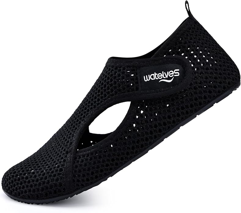 WateLves Water Shoes for Women Men Swim Beach Aqua Socks House Slippers Quick Dry Barefoot Travel Shoes with Adjustable Magic Tape for Pool Diving Boating Yoga