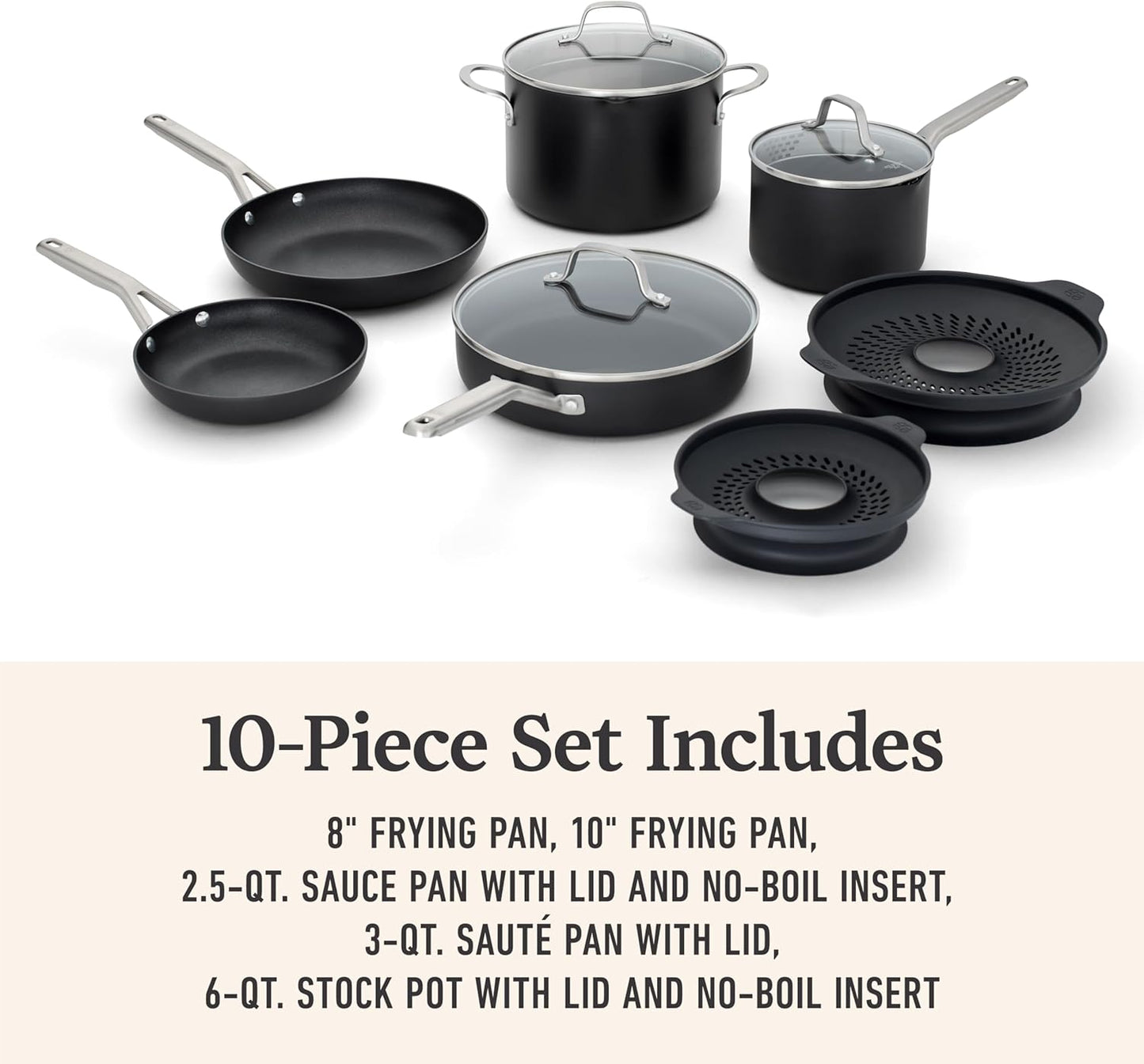 Calphalon® Hard-Anodized Nonstick 10-Piece Cookware Set