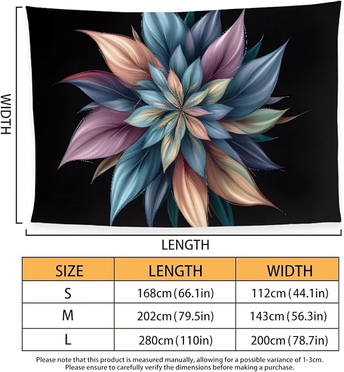 3D Art Mandala Flower Print Beach Towel for Women Wen, Absorbent Compact - Quick Dry Sand Free, Lightweight Beach Bathing Towels for Swimming Pool Camping (280x200cm, 110x78IN) Large