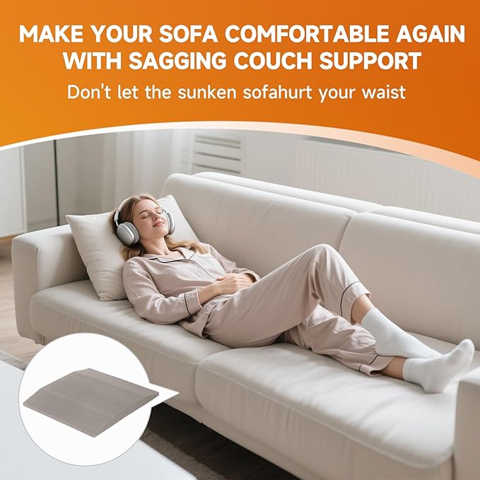 20"x20"Couch Cushion Support for Sagging Seat, Trapezoid 40D Density Foam Couch,Sofa Cushion Support Replacement for Furniture Sagging, Grey(3PCS)