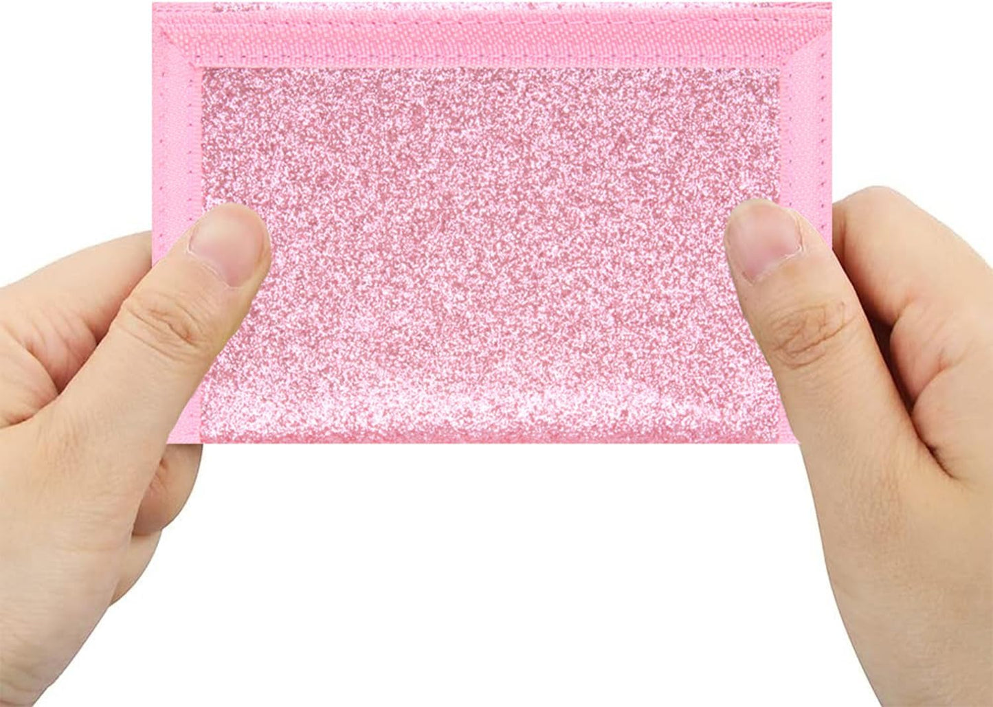 NEICY RFID Blocking Canvas Wallet for Men and Women - Camo Trifold Outdoor Sports Wallets with Magic Sticker for Teen Kids (Rose Bling)