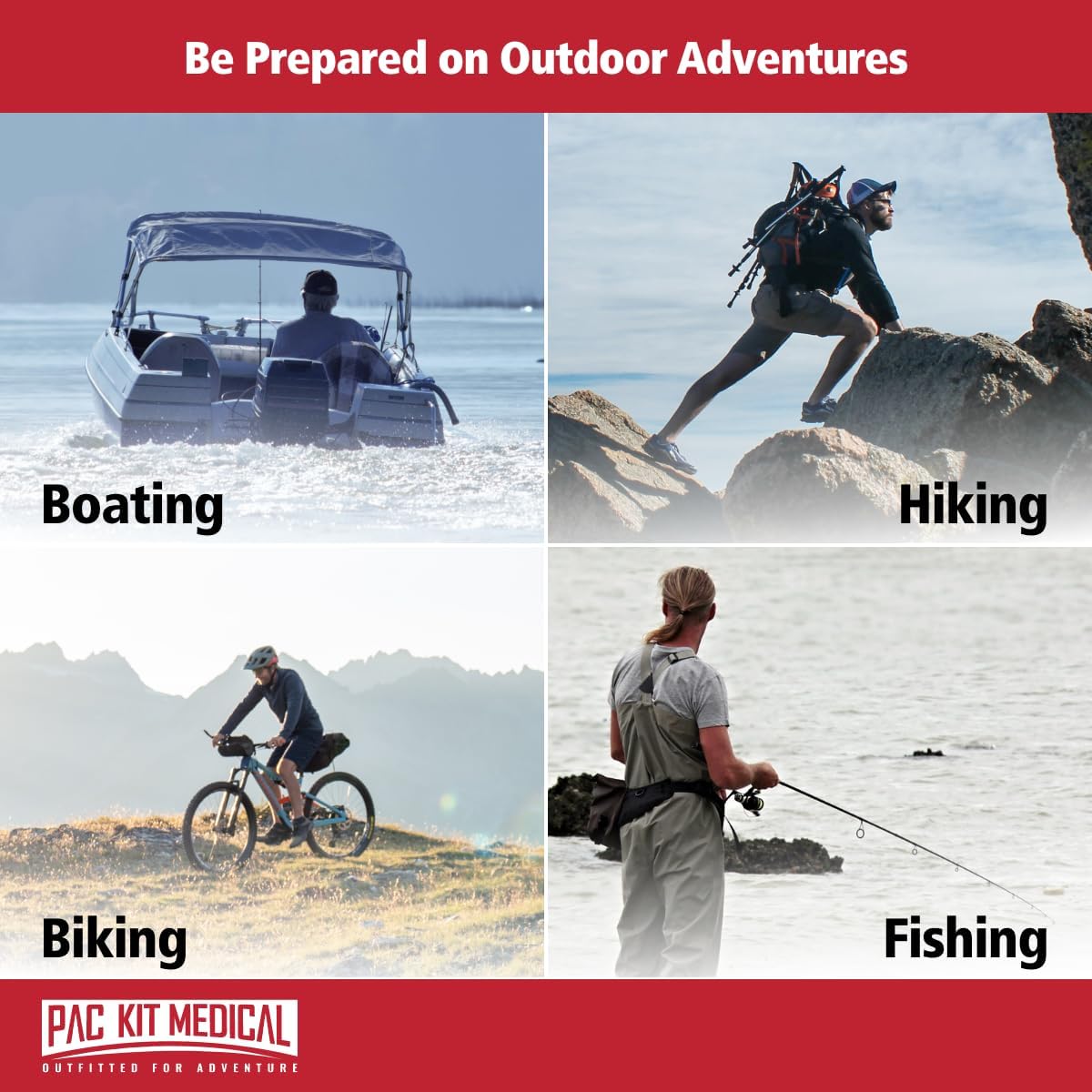 Pac-Kit Watertight Explorer 3 First Aid Kit for Hiking, Camping and Outdoor Activities, 103 Pieces