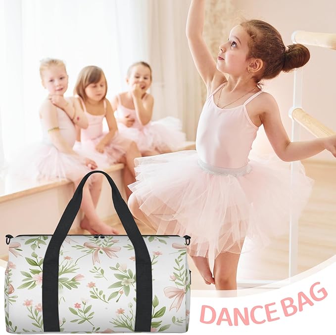 Flower Bow Travel Duffle Bag for Women Men, Overnight Weekender Bag, Carry on Tote for Sport Gym