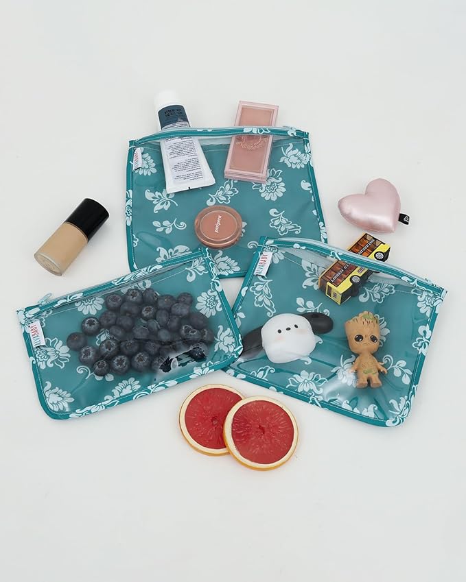 ALVA Diaper Bag Pouches | 3pcs Mess-Proof Travel Toiletry | TSA Approved Toiletry Bag | Cosmetic Makeup Bag Diaper Organizer for Baby and Mom Essentials