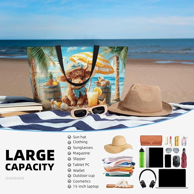 Extra Large Beach Bags For Women, Waterproof Beach Totes Bags For Women, Lightweight Foldable Pool Bag With Zipper