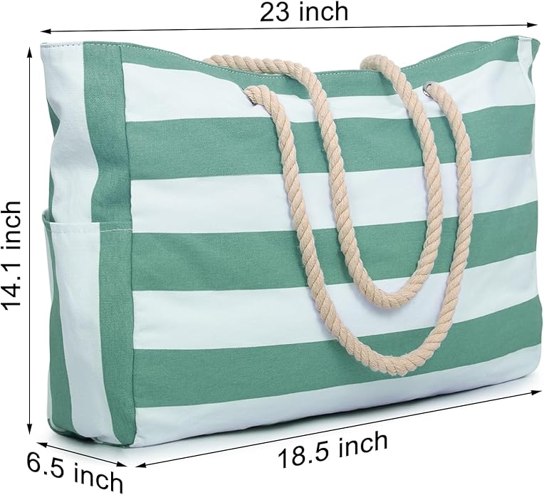 Becokan Beach Bags for Women Large Waterproof Beach Tote Bag Zipper Beach Bags Waterproof Sandproof Swim Pool Bag Large Tote