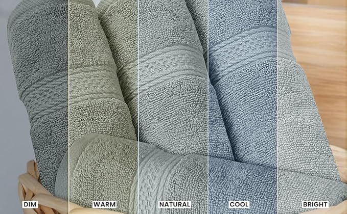 Utopia Towels 8 Piece Luxury Towel Set – Majestic Plush, Super Absorbent & Quicker-to-Dry, Thick 100% Ring Spun Cotton Towels for Bathroom, Spa & Hotel – 2 Bath, 2 Hand, 4 Washcloths, Cool Grey