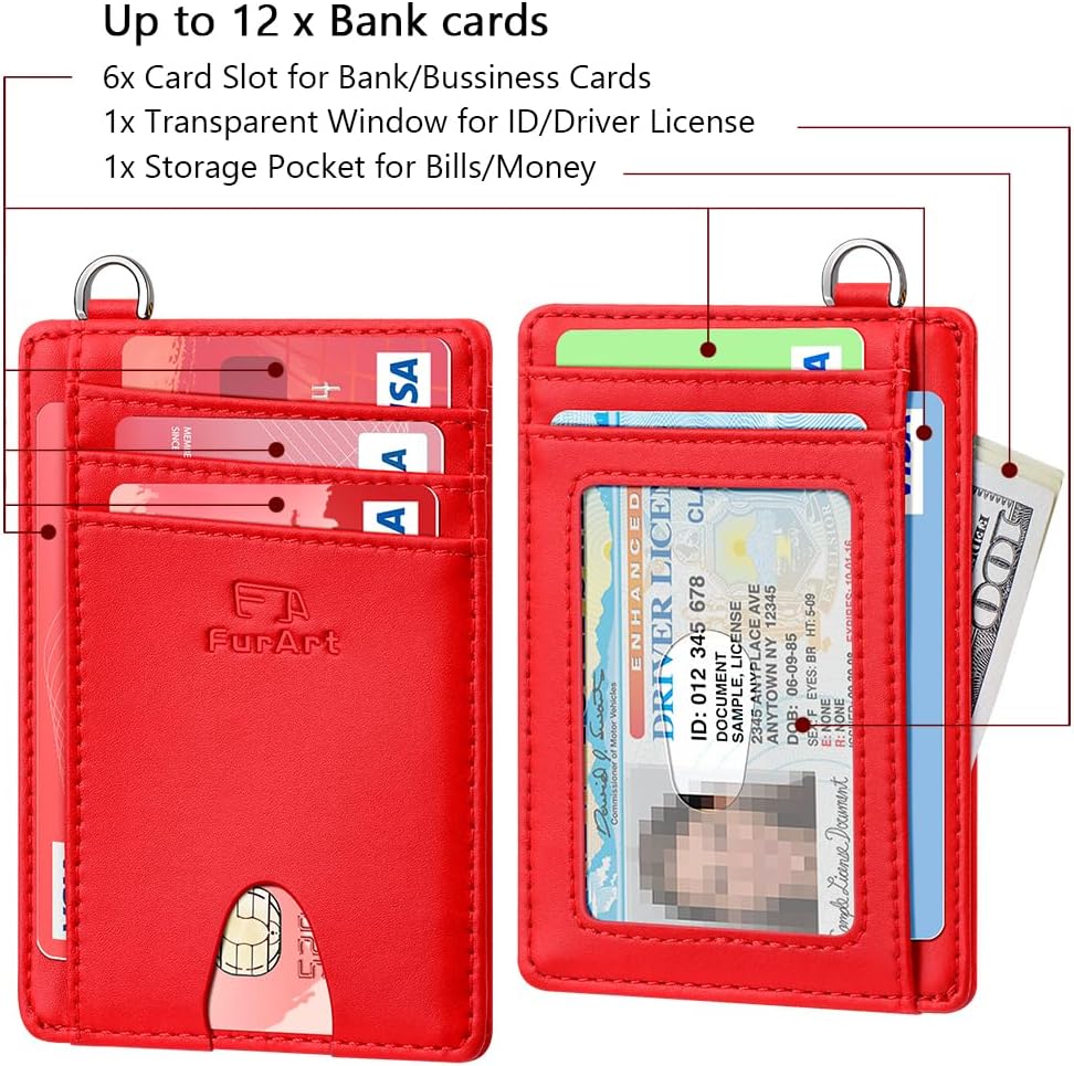 FurArt Slim Minimalist Wallet, Front Pocket Wallets, RFID Blocking, Credit Card Holder for Men & Women