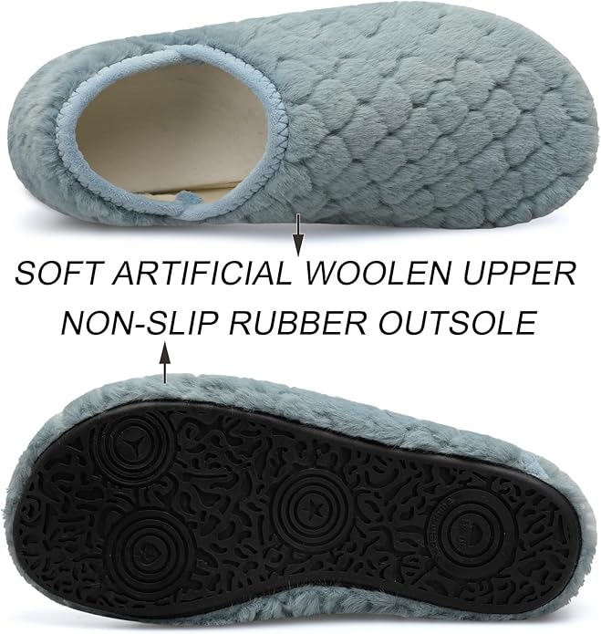 Scurtain Unisex Adults Rubber Sole Slippers