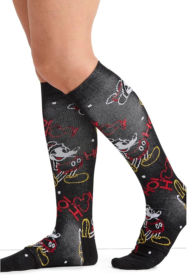Cherokee Women's 10-15mmHg Compression Socks – Fun Print Knee Highs with Light Support, Soft Feel - PRINTSUPPORT