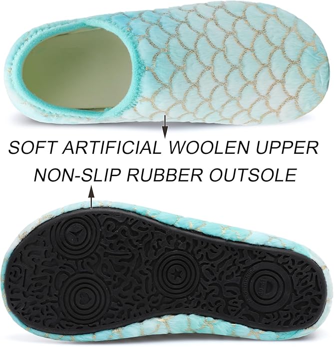Scurtain Unisex Adults Rubber Sole Slippers