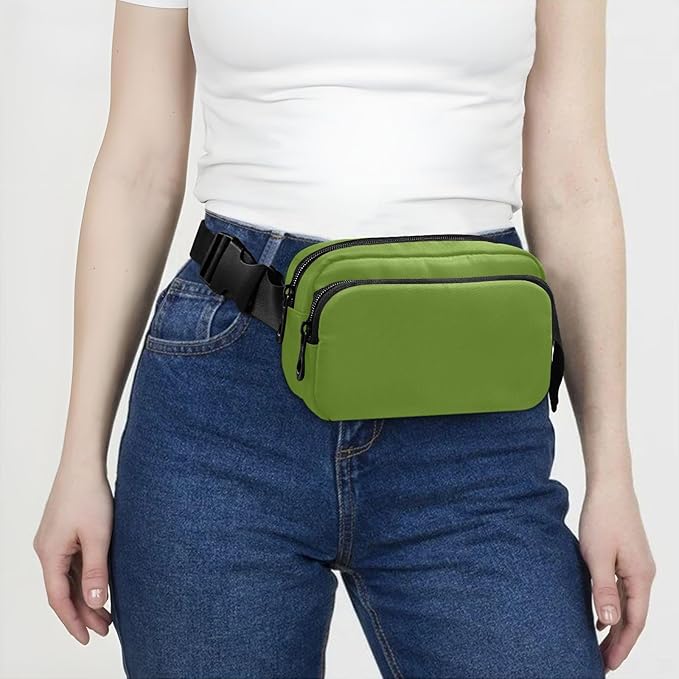 Fanny Pack for Women Men Water Resistant Fashion Waist Packs with Adjustable Strap Belt Bag for Travel Workout Jogging Hiking Olive Drab