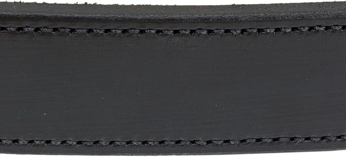 Hidden Money Pocket Travel Leather Belt (Size 44, Black)