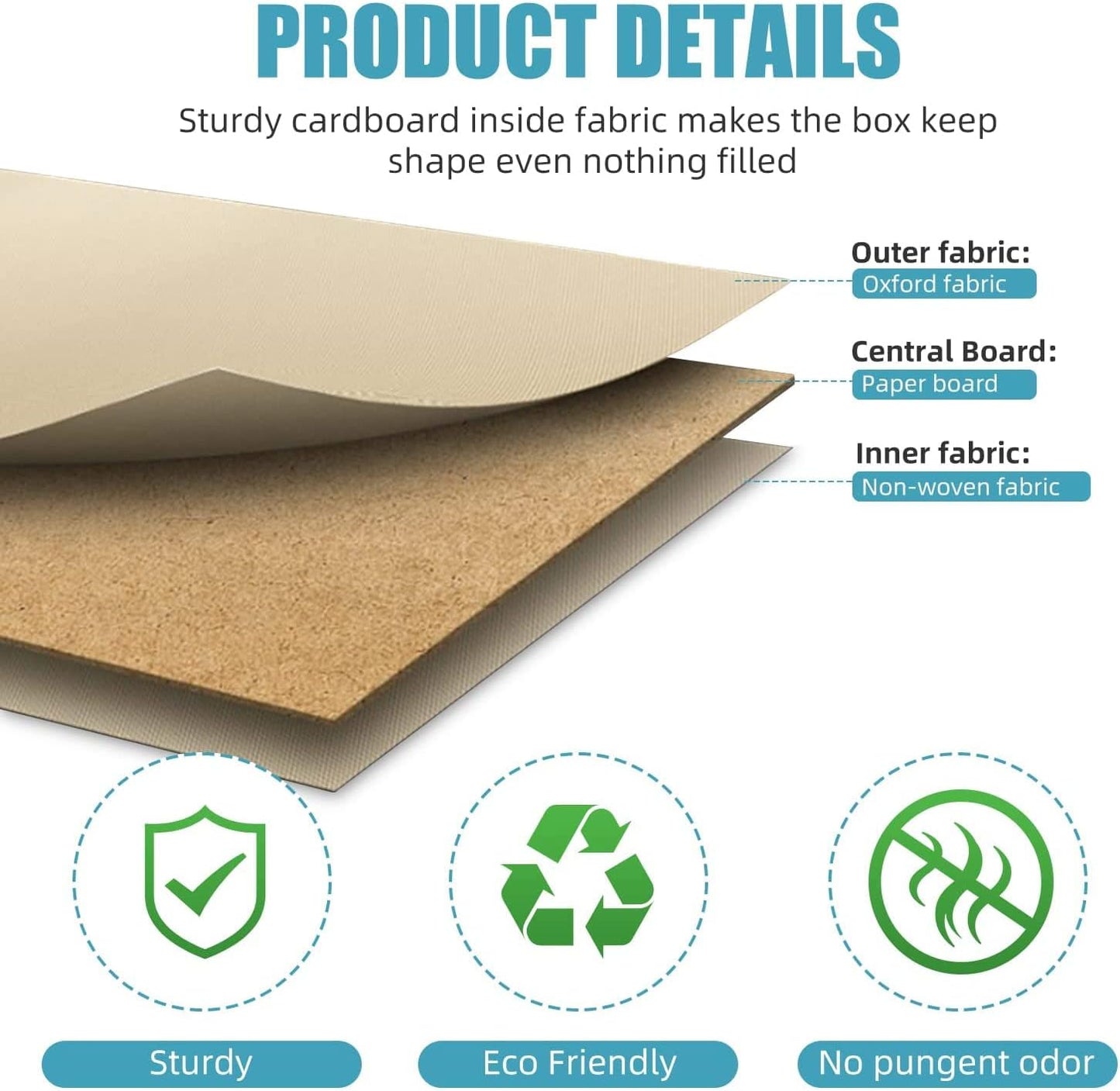 Linen Fabric Foldable Storage Cube Bin Organizer Basket with Flip-Top Lid & Handles, Large Clothes Blanket Box for Home, Office, Closet, Pink, 4 Pack 14.6 x 9.5 x 9.5”