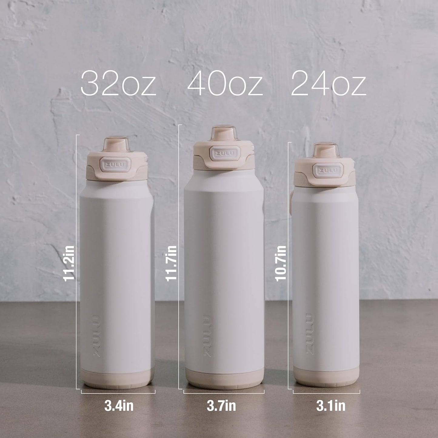 ZULU Powerfill Pro 32oz Stainless Steel Water Bottle with Quick Fill Lid, Triple Walled Vacuum Insulated Metal, Leak Proof Locking Lid, Sip and Chug, Reusable BPA Free, Sherbert