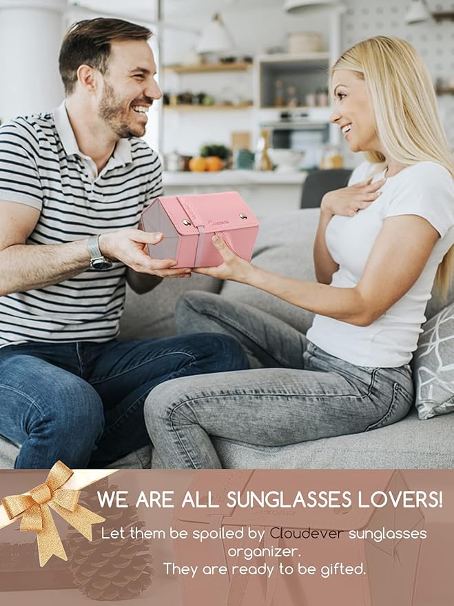 Sunglasses Travel Case Organizer Hangable for Men Women, Eyeglasses Foldable Storage Organizer