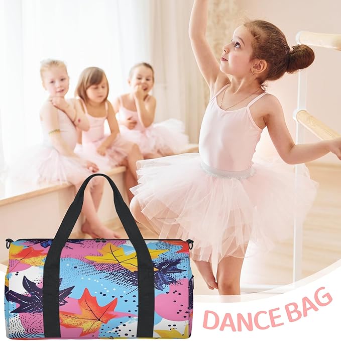 Maple Leafc Print Travel Duffle Bag for Women Men, Overnight Weekender Bag, Carry on Tote for Sport Gym