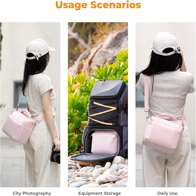 K&F CONCEPT Camera Sling Bag Small Crossbody Camera Case DSLR/SLR/Cute Compact Shoulder Photography Bags for Photographers