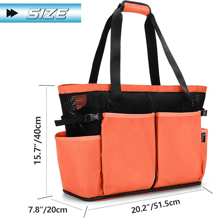 Fasrom Extra Large Mesh Beach Bag with Zipper Bottom, Oversized Tote Bag for Pool, Travel and Boating (Empty Bag Only)