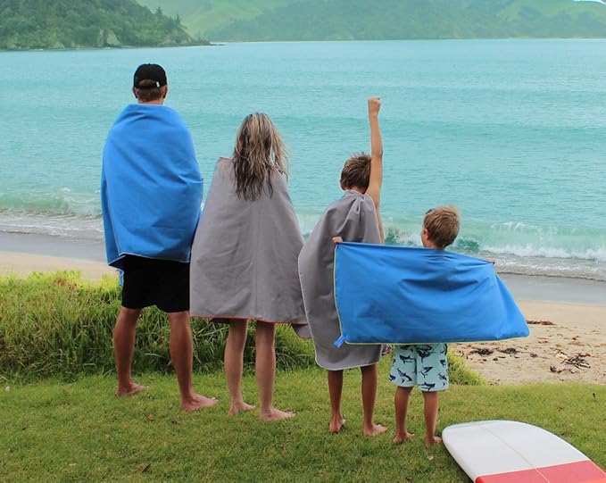 Super Towel for Sports, Travel & Beach — Lightweight, Compact, Absorbent, Quick-Dry, Soft Microfiber Suede — For Hiking, Gym, Beach, Yoga, Swimming, and Adventures (Gray+Pink, M (40x20"))