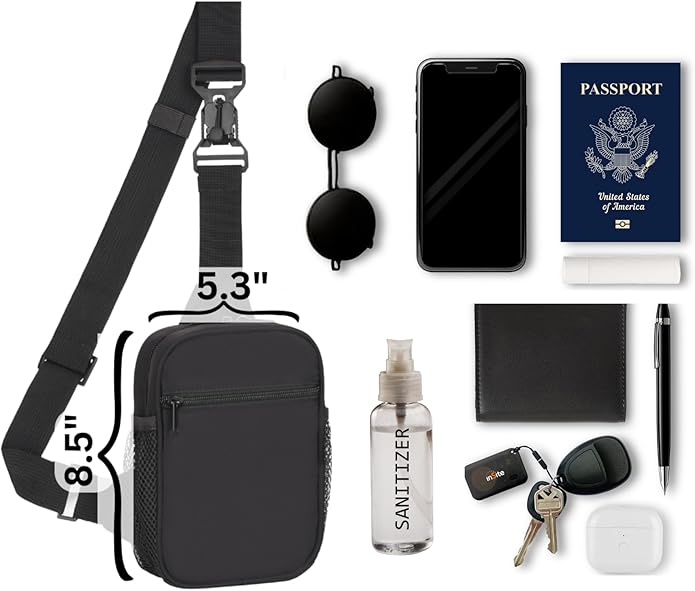 Anti Theft Crossbody Bags for Women & Men Sling Bag with RFID Blocking Travel Crossbody Bags for Women Crossbody Purse