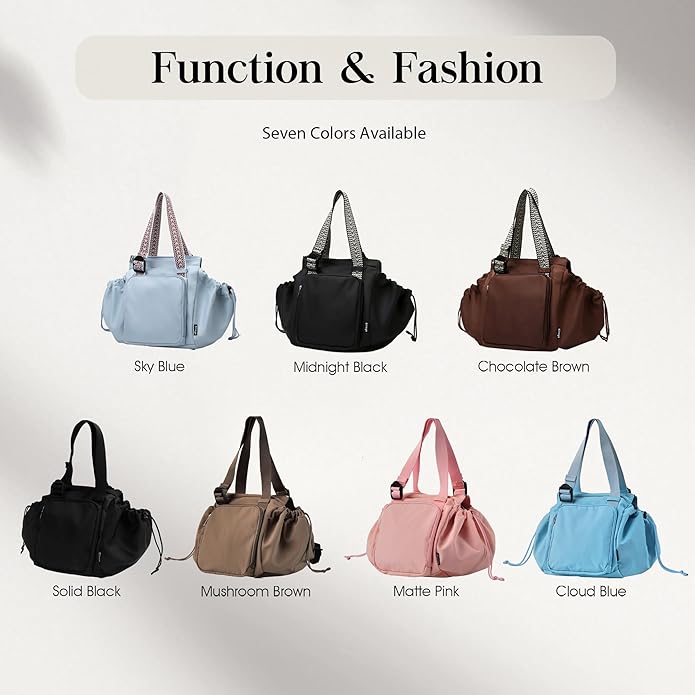 Everyday Bag Tote for Women, Spacious Diaper Bag with 16 Pockets, Durable Travel Bag, Sleek Work Shoulder Bag | 16 Pockets Org, Lay-Flat Design, 3-in-1 Versatility, Work & Travel Tote, Water-Resistant, Lightweight