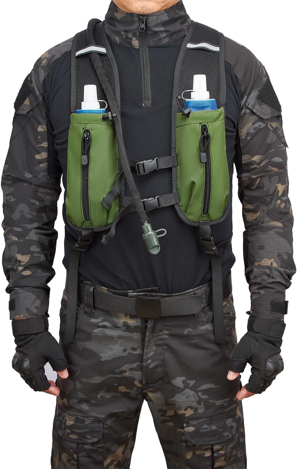 ATBP Running Hydration Vest Pack Tactical 3L Water Bladder Backpack Bag for Cycling Marathon Hiking Daypack Men & Women