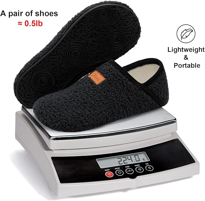BARERUN Slippers Bulk for Women Men with Rubber Sole Soft-Lightweight House Slipper Socks Wide Barefoot Slippers Around House Shoes Non Slip Indoor/Outdoor