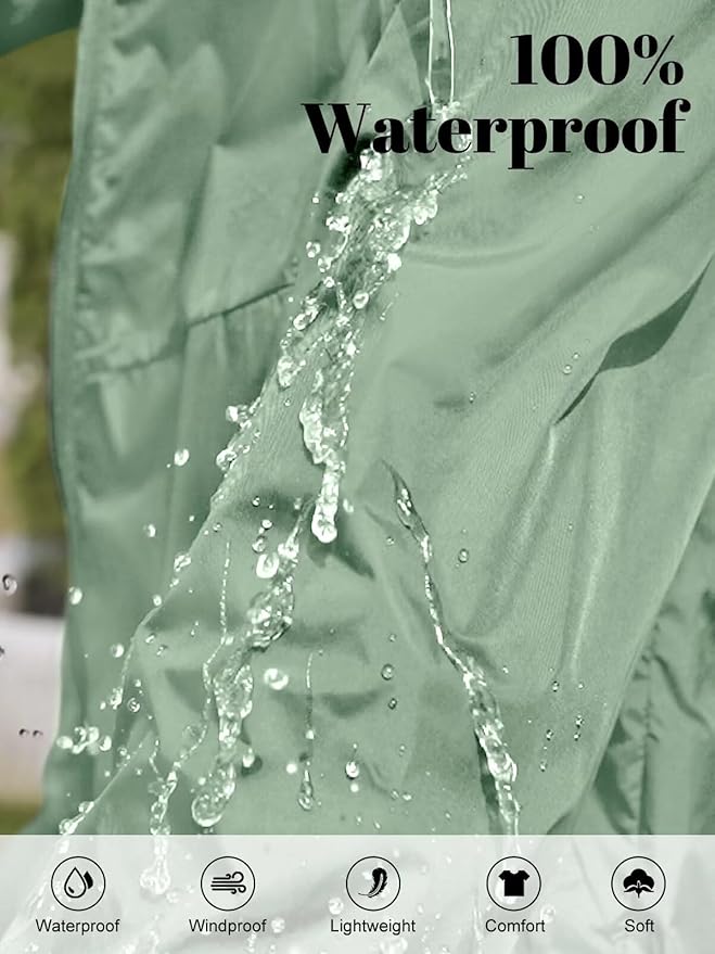 Packable Rain Jacket Women Waterproof Lightweight Jacket With Hood Womens Windbreaker Jacket S-XXL