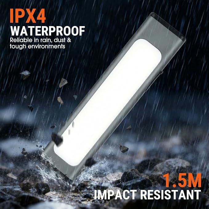 Pocket Flashlight, 1200 Lumens Rechargeable EDC Flashlight with Clip, USB-C Port, 3 Modes Waterproof Warning Light for Working, Camping, Repairing, Emergencies (Grey, 4PCS)