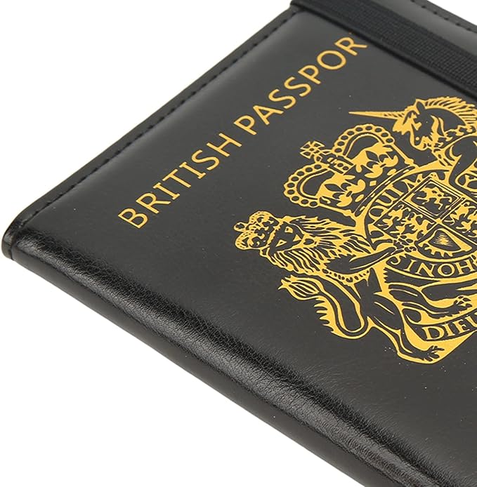 Britain Passport Cover Passport Holder Cover Leather Passport Holder UK Passport Cover for Passport, Business Cards, Credit Cards, Boarding Passes